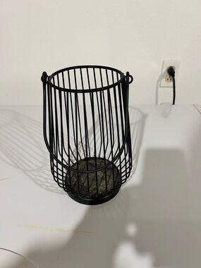 Mainstays Black Wire Cage Lantern with Handle